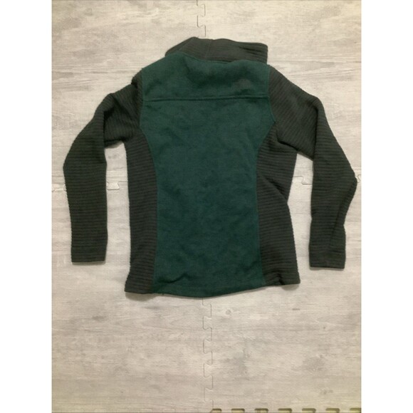 The North Face Women’s Small Agave Hybrid Fleece Jacket Green Black Full Zip - Picture 5 of 6